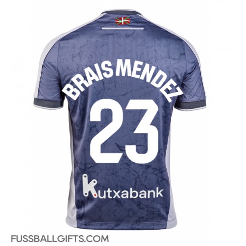 Real Sociedad Brais Mendez #23 Fußballbekleidung Auswärtstrikot 2025-26 Kurzarm